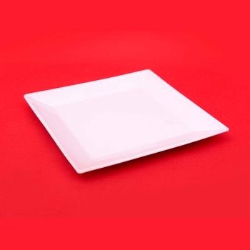 Assiette carrée, Loc'Vaisselle Sarthe